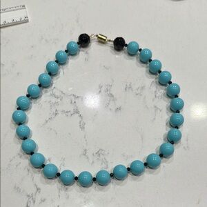 Elegant Blue Beaded Necklace